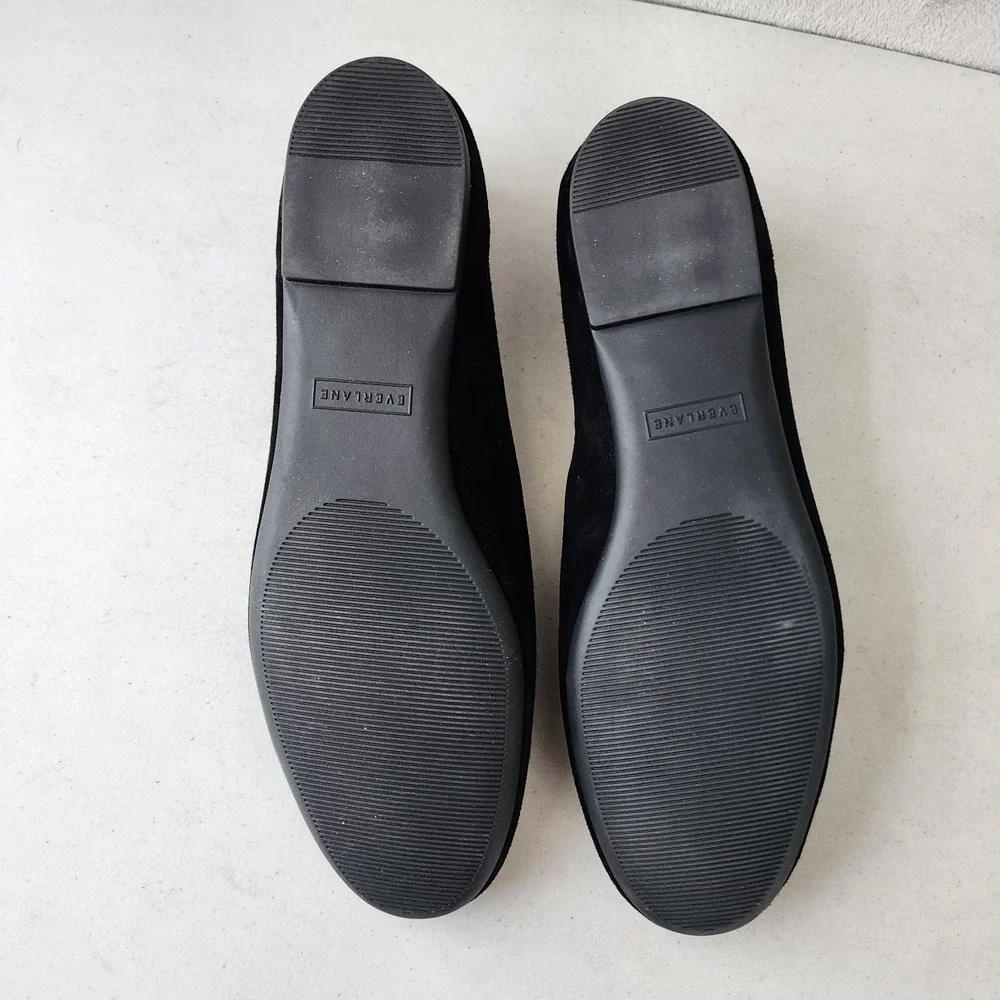 Everlane The Day Glove Flats Womens Size 8.5 Soft Black Suede Leather Shoes NIB - Picture 6 of 12